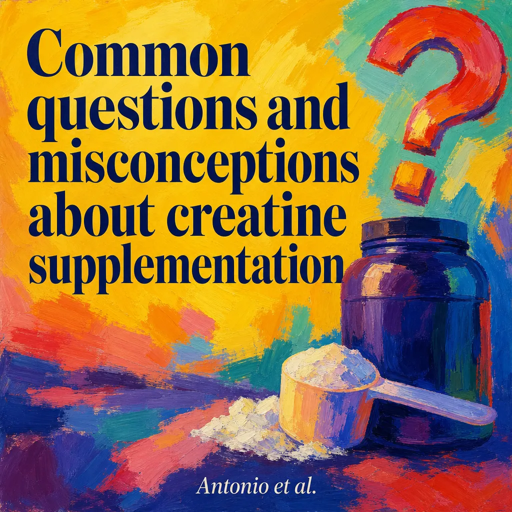 Cover art for a paper on open questions about creatine