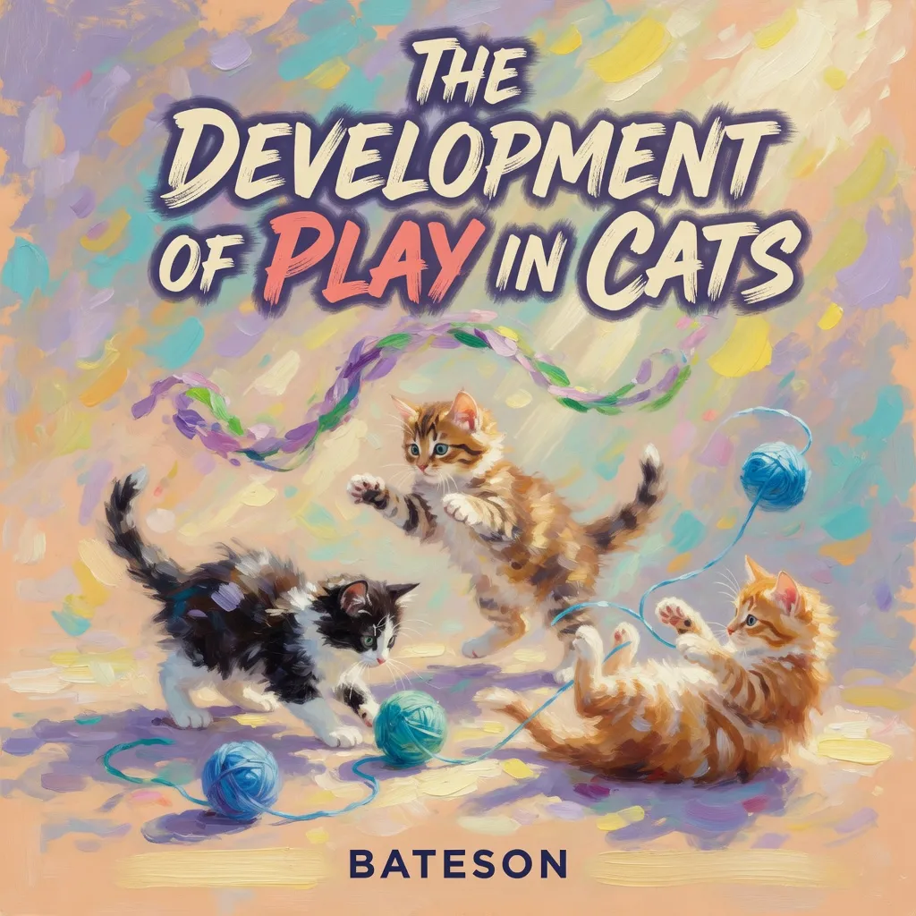 Cover art for a paper on play in cats